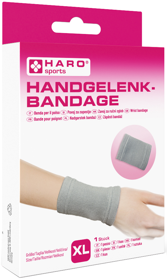 HARO Bandage sportif 'Poignet', taille: XL, gris