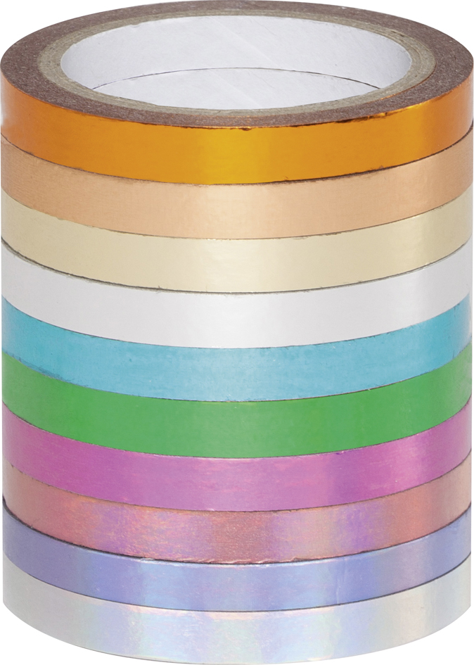 folia Rubans autocollants Washi-Tape HOTFOIL, kit de 10
