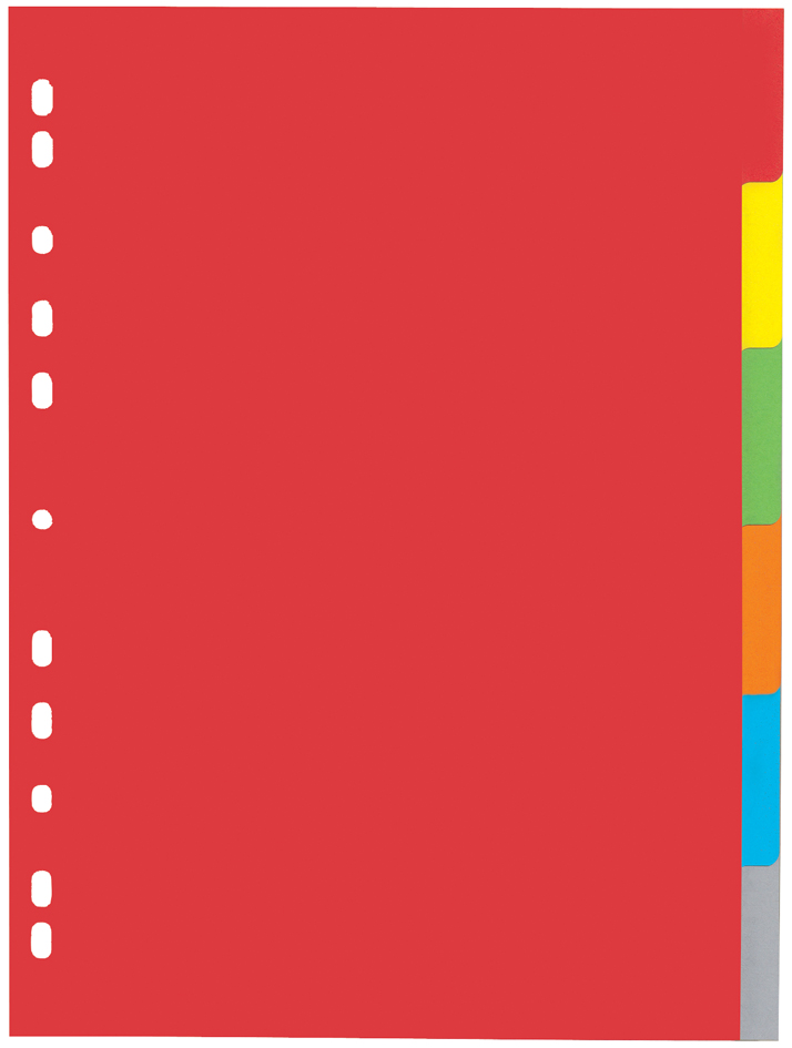 PAGNA Intercalaires en carton, A4, 12 touches, 6 couleurs