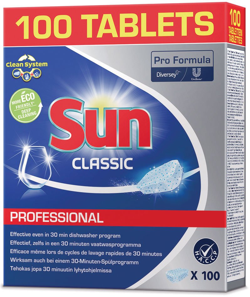 Sun Professional Pastille lave-vaisselle Classic, 100 pièces