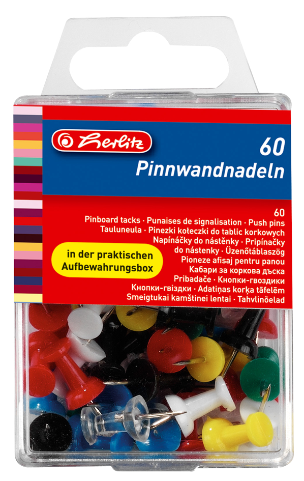 herlitz Epingles de signalisation, assorti, contenu: 400 pcs