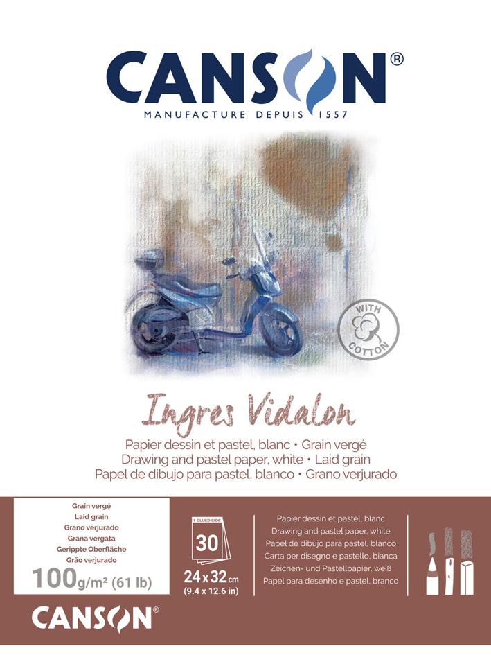 CANSON Bloc papier à dessin 'Ingres Vidalon', 240 x 320 mm