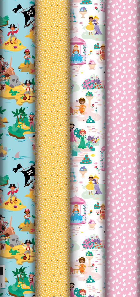 Présentoirs - papiers cadeau, motifs
