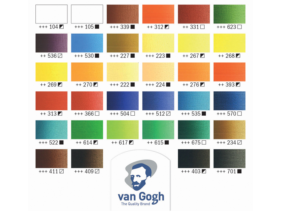 Visuel de référence : aperçu des couleurs