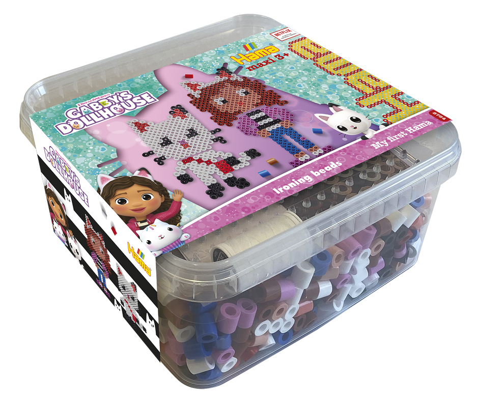 Hama Perles à repasser maxi+plateau 'Gabbys Dollhouse', Box