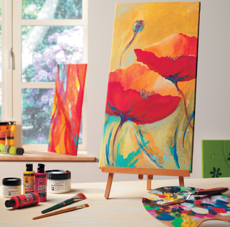 Peinture acrylique, utilisation