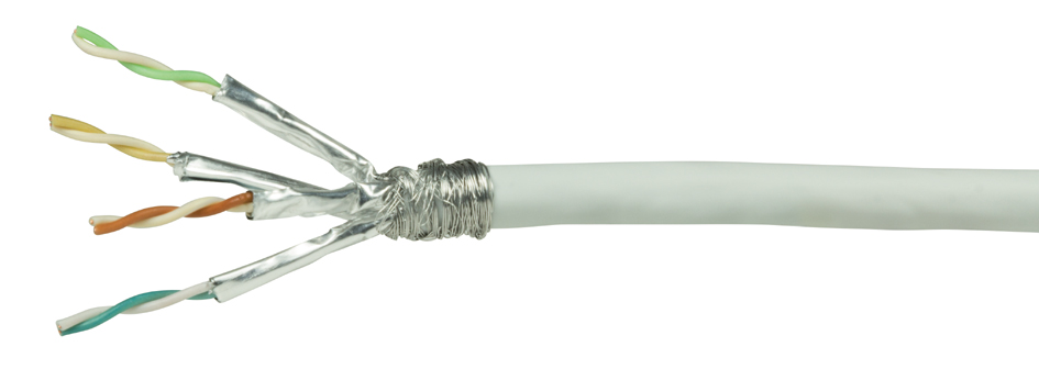 LogiLink Câbe d'installation, Cat.6, S/FTP, 50 m, blanc