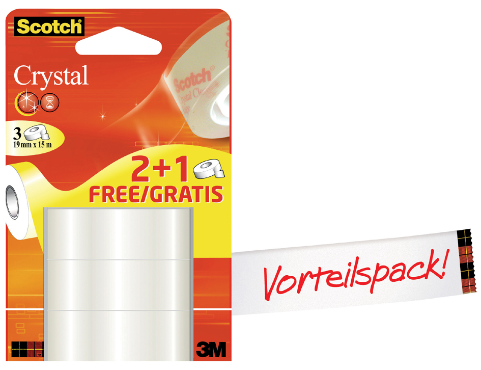 Ruban adhésif Crystal Clear 600, pack économique