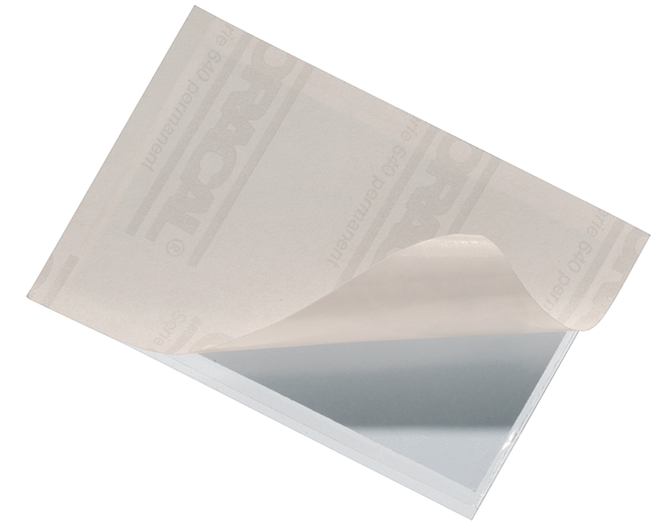 Pochettes adhésives, cartes de visites