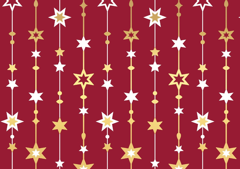 SUSY CARD Papier cadeau de Noël 'lignes d'étoiles'
