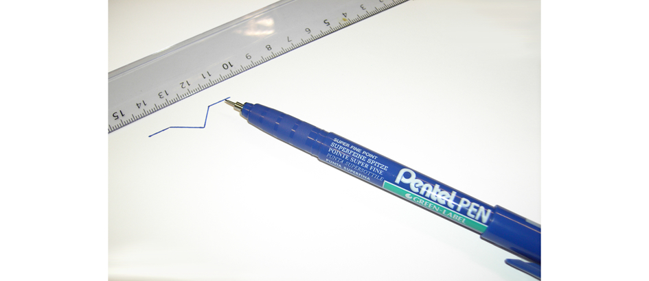 Marqueur permanent GREEN-LABEL NMF50, exemple d'utilisation