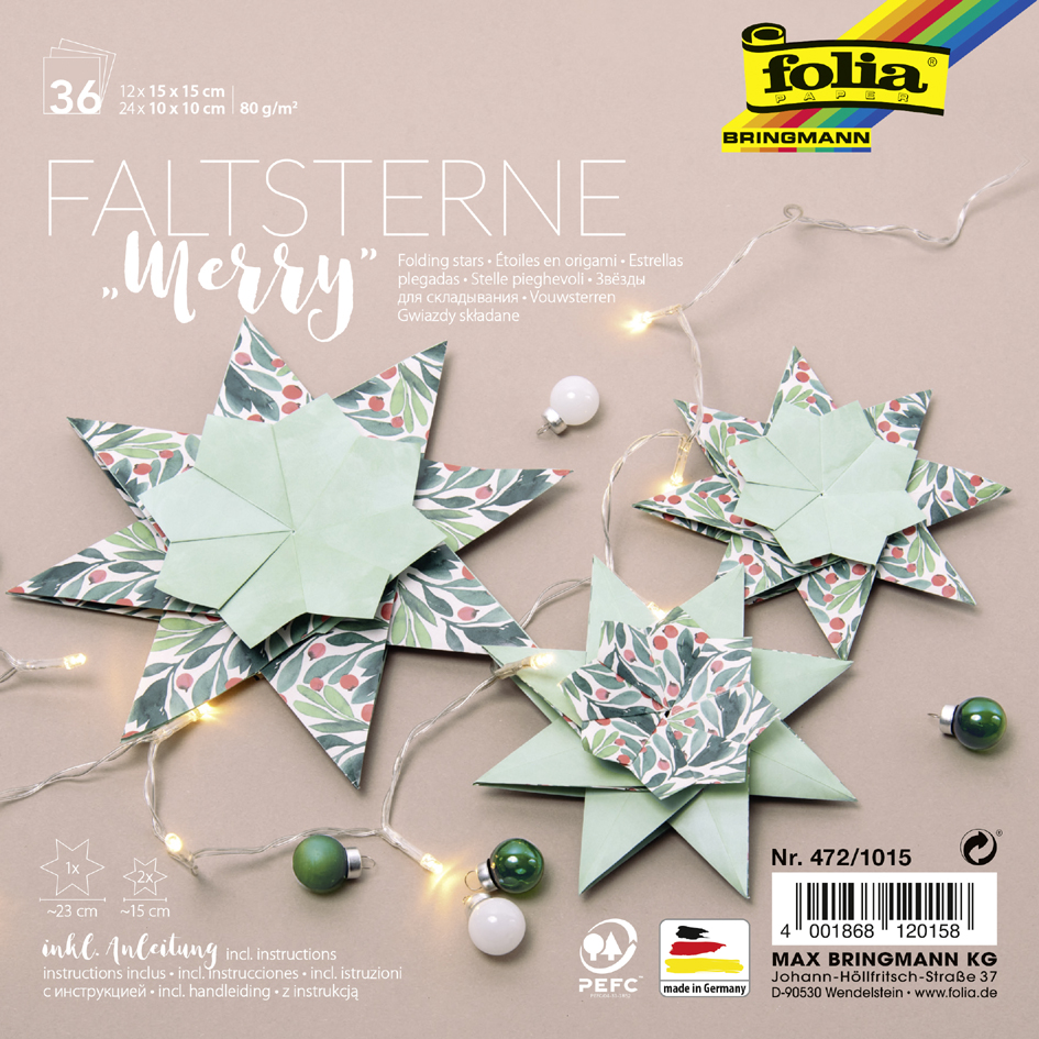 folia Set d'étoiles à plier 'Merry' (technique Meissner)