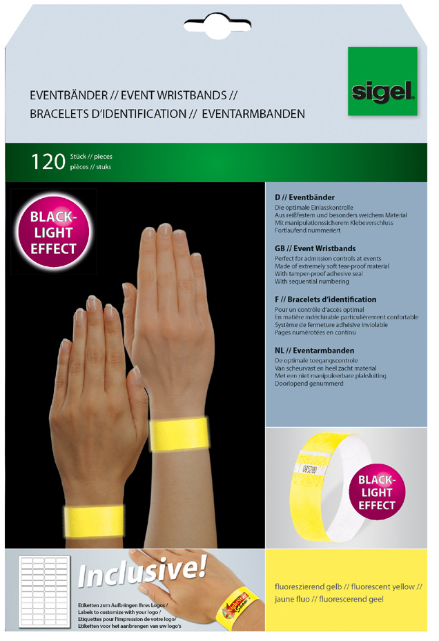 sigel Bracelets événementiels 'Super Soft', fluorescent