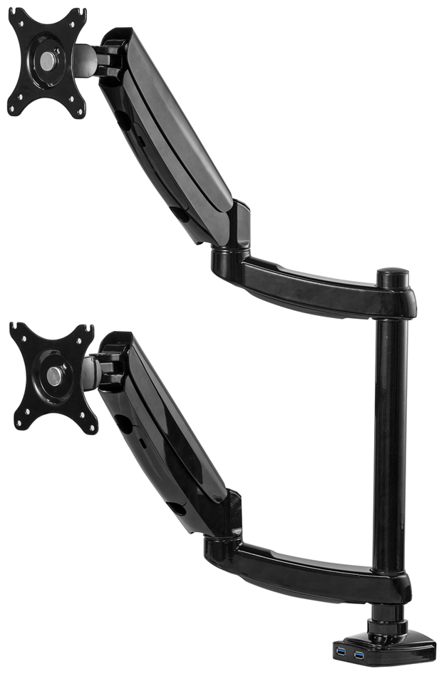 Fellowes Bras porte-écrans double Platinum Series, noir
