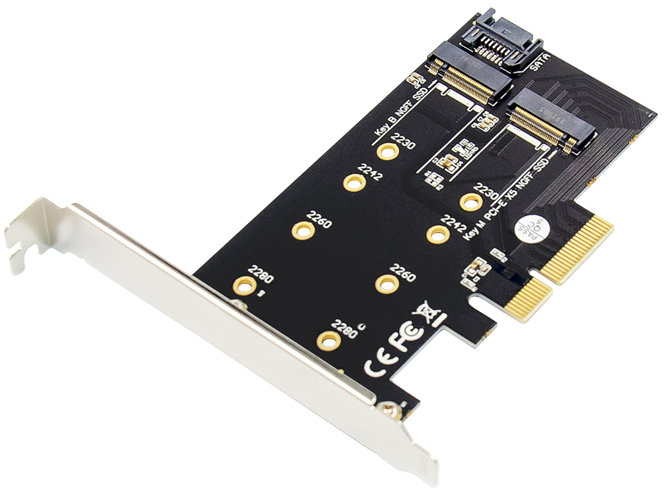 Carte Add-On M.2 NGFF / NVMe SSD PCI Express 3.0 (x4)