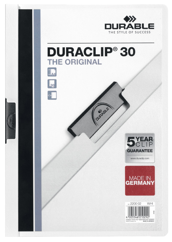 DURABLE Chemise à clip DURACLIP ORIGINAL 30, A4
