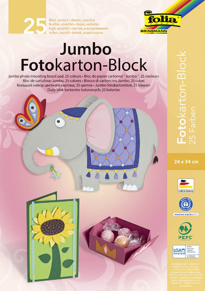 folia Bloc de carton de bricolage Jumbo, (L)240 x (H)340 mm