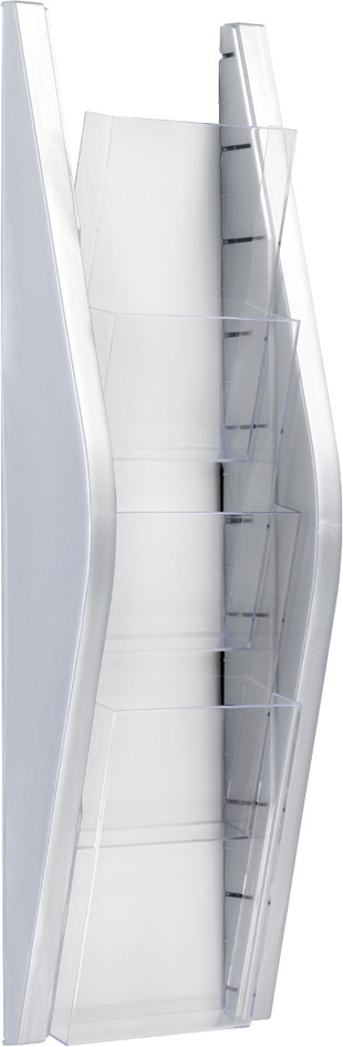 helit Porte-brochures mural 'the arc', 1/3 A4, argent
