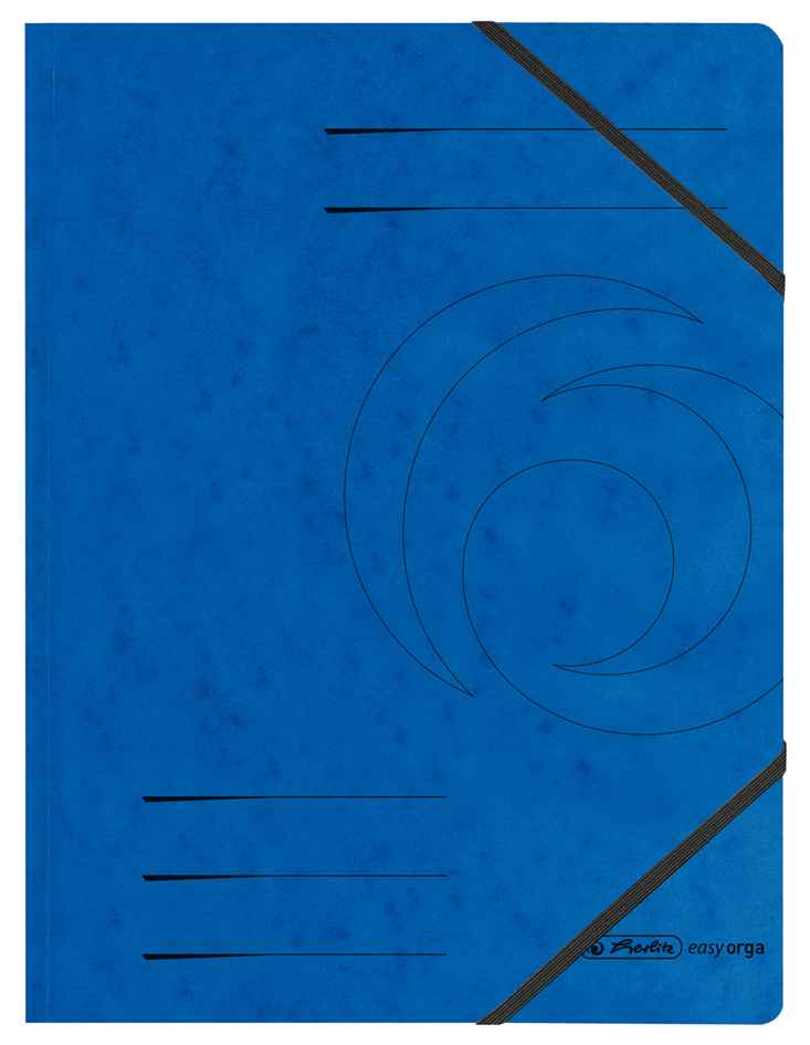 herlitz Chemise easyorga, A4, carton, bleu