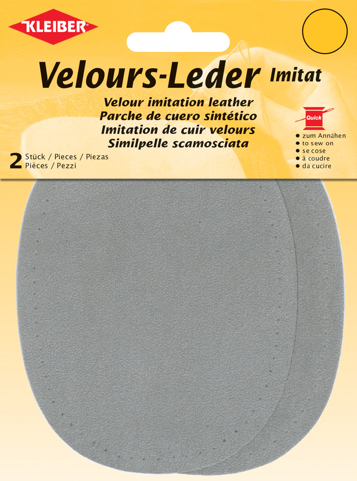 KLEIBER Patch imitation cuir velours, 130x100 mm, beige