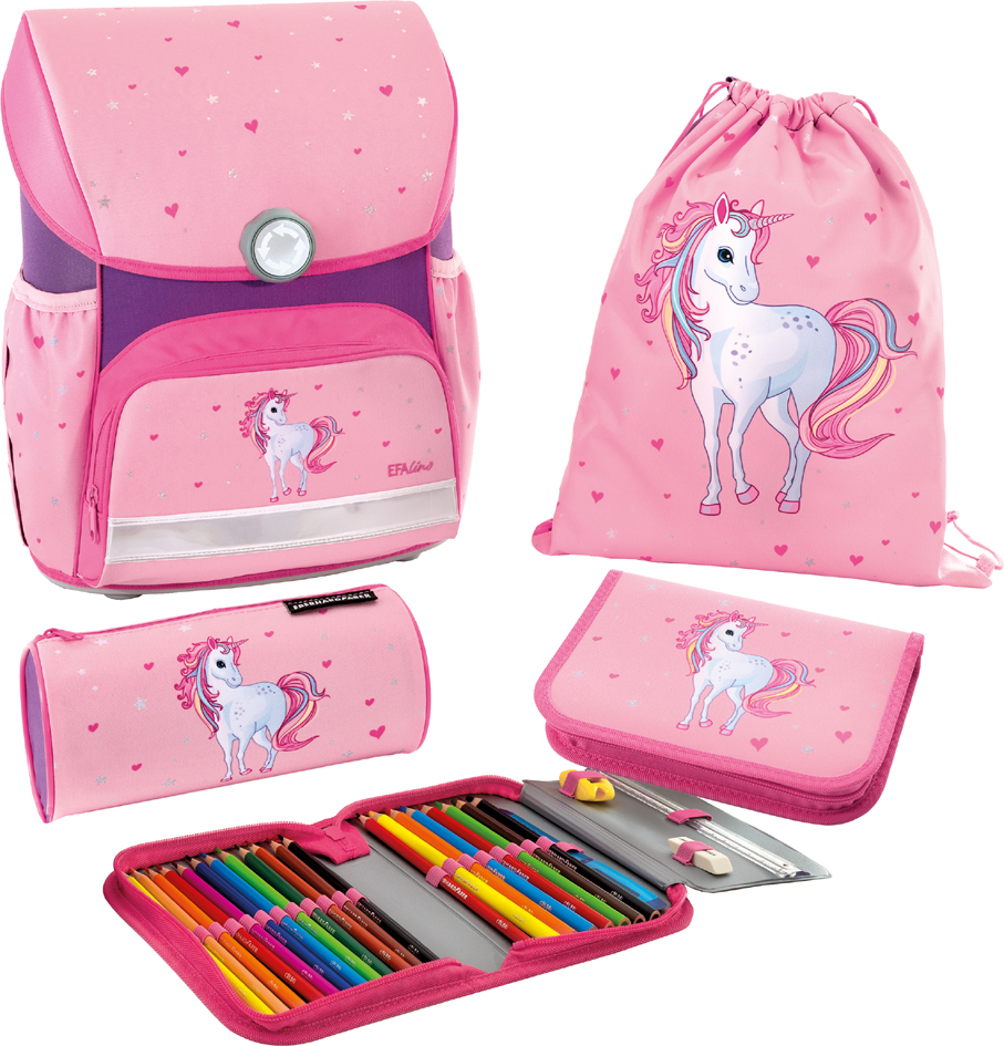 EBERHARD FABER Kit cartable EFAlino Licorne, 4 pièces