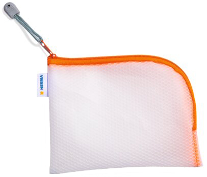 HERMA Pochette à fermeture à zip 'Mesh Bags', A6, orange