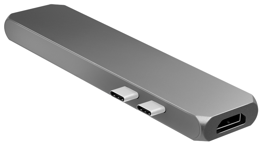 LogiLink Hub multifonction USB-C 7-en-1 avec PD, gris