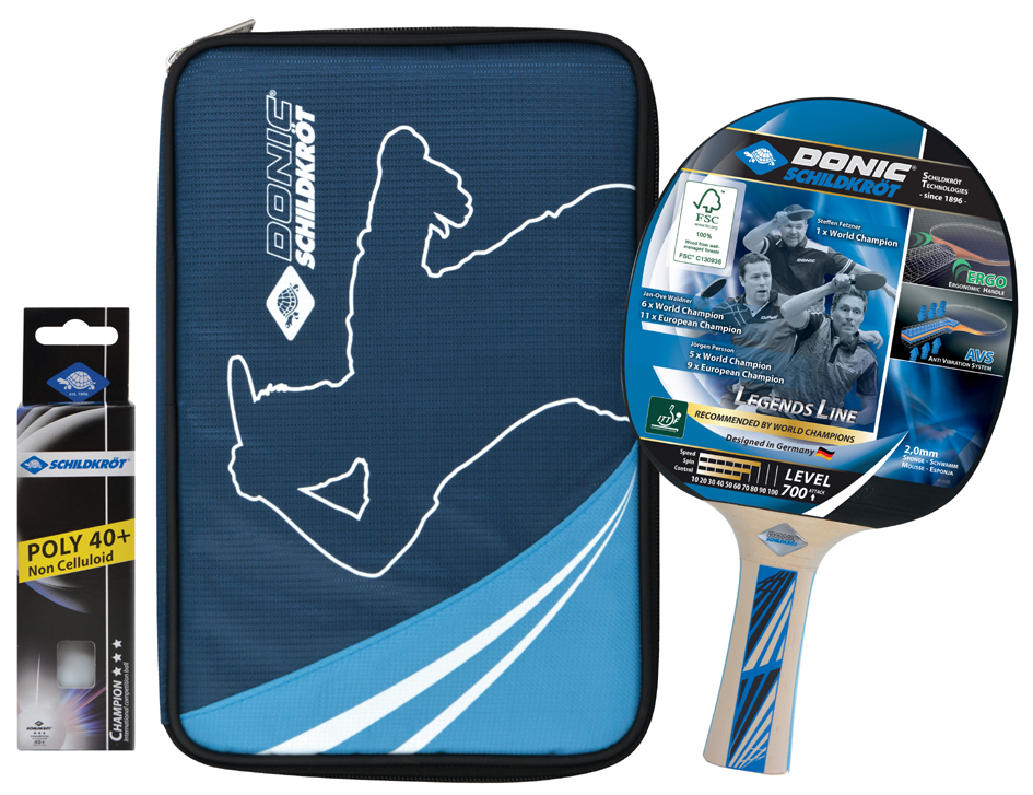 Kit cadeau tennis de table "Legends 700", contenu