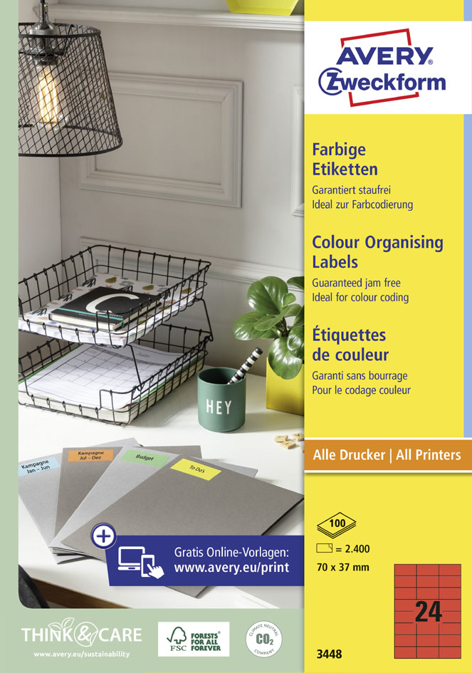 Etiquettes, couleur, grand paquet