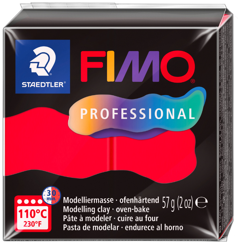 FIMO PROFESSIONAL Pâte à modeler, 57 g, rouge
