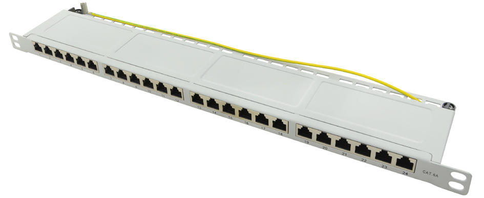 LogiLink Panneau de brassage 19' Cat.6A, 24 ports, 0,5 U