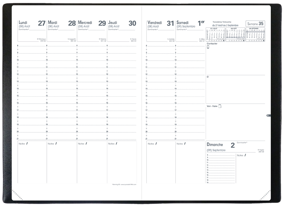 Agenda "Planning SD", 180 x 240 mm, grille