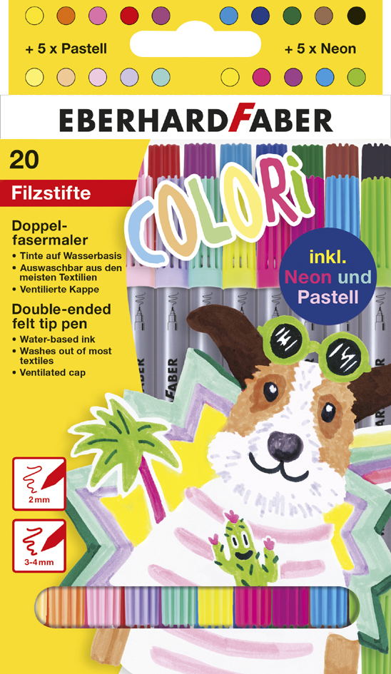 Feutres double pointe, set