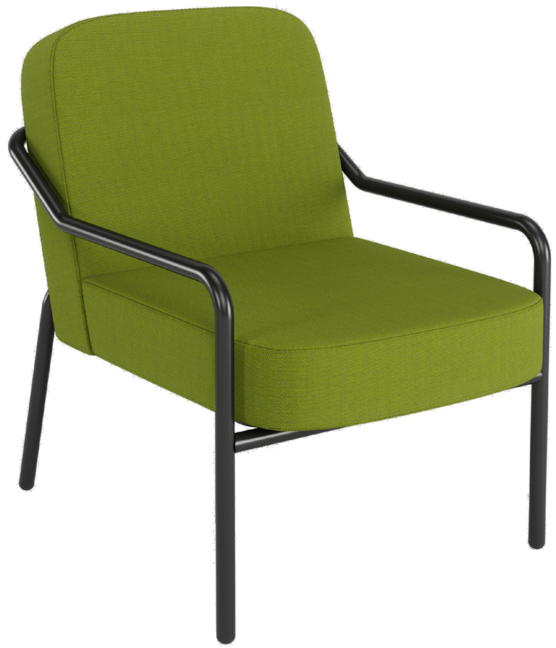 PAPERFLOW Fauteuil visiteur d'extérieur MEDSO RUND M, vert