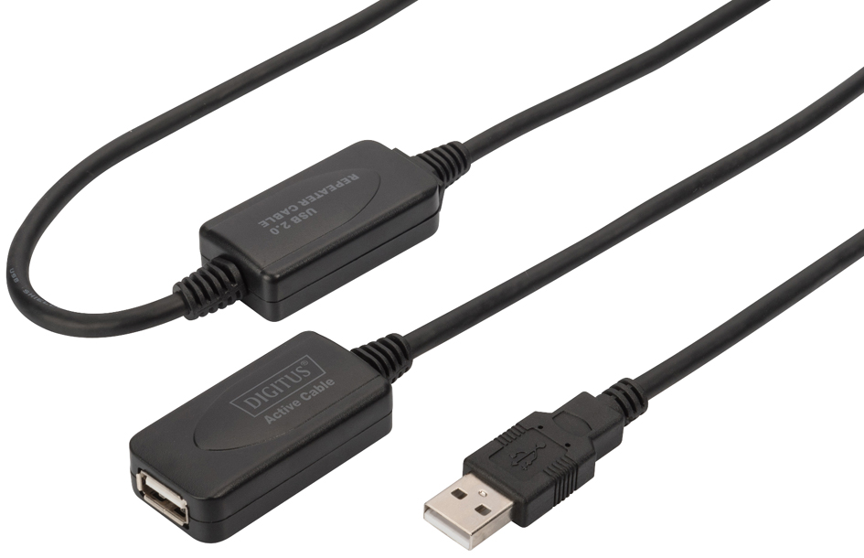 DIGITUS Rallonge USB, mâle - femelle, 15,0 m,