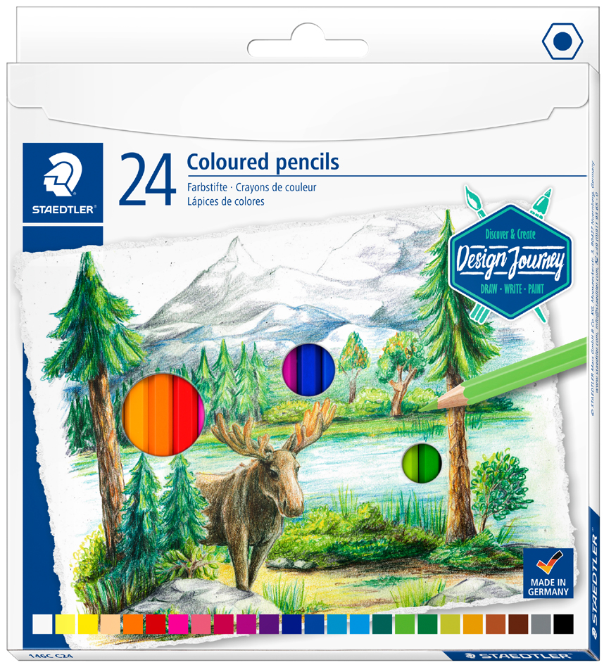 STAEDTLER Crayon couleur Design Journey, étui carton de 24