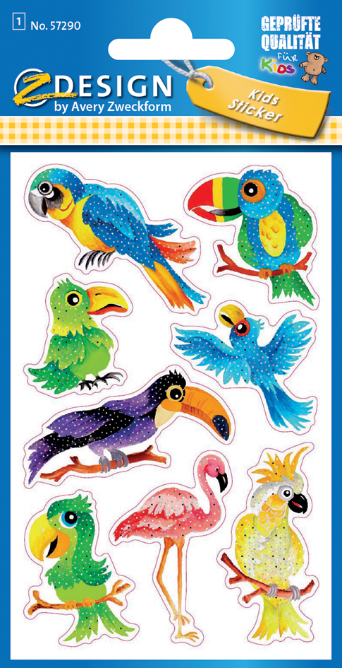 ZDesign KIDS Sticker glitter 'oiseaux'