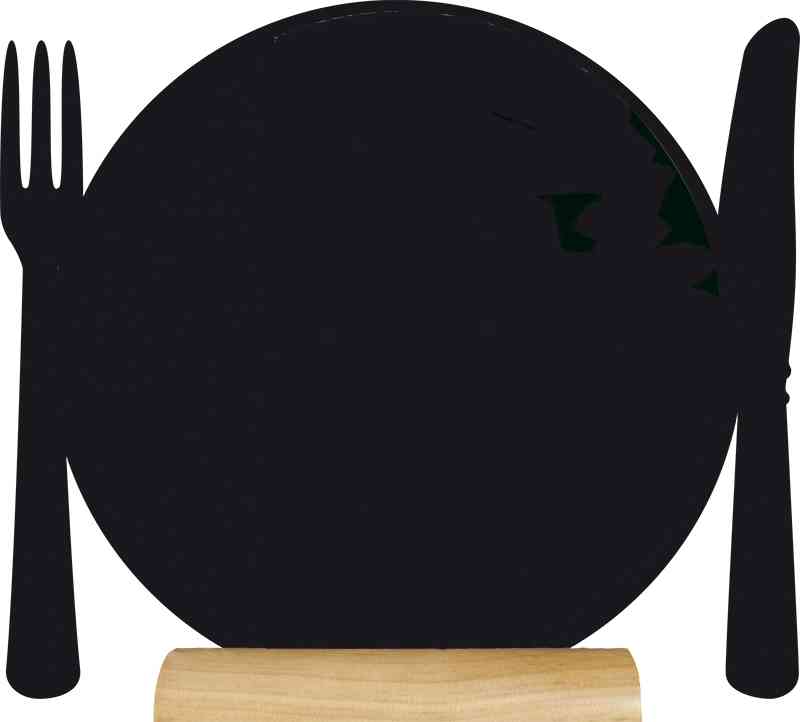 Ardoise de table SILHOUETTE "Assiette"