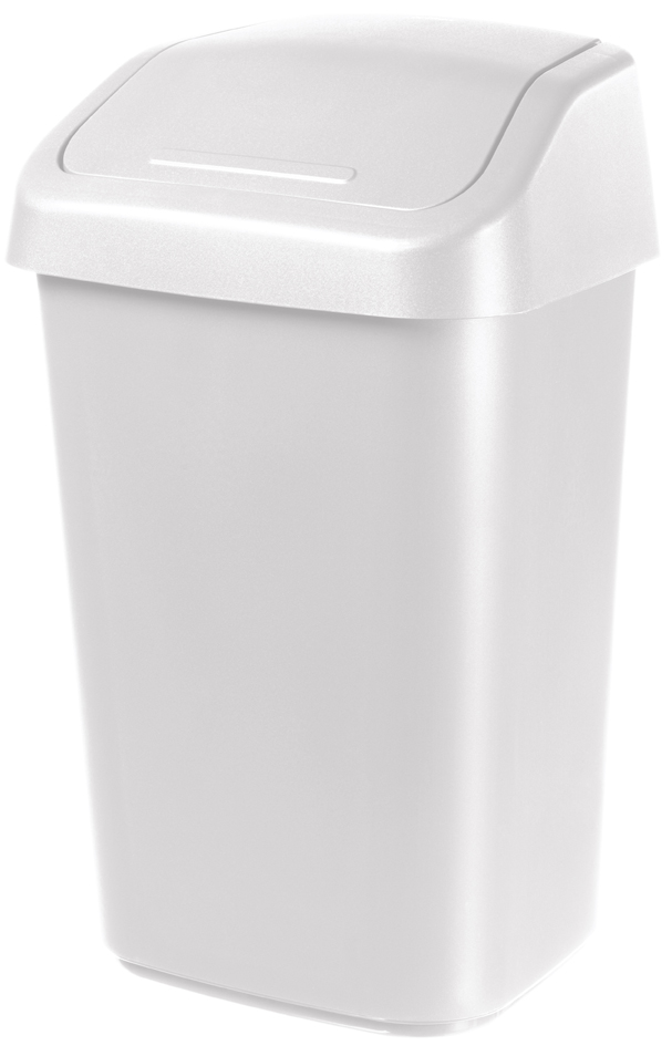 orthex Poubelle à couvercle basculant, 10 litres, blanc