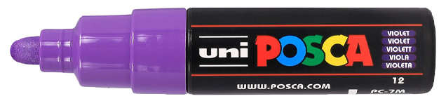 Marqueur à pigment POSCA PC7M, violet