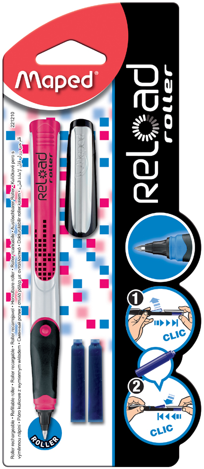 Stylo roller Reload, pink
