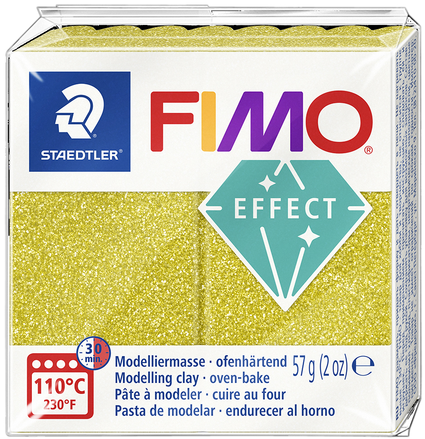 FIMO Pâte à modeler EFFECT, or pailleté, 57 g