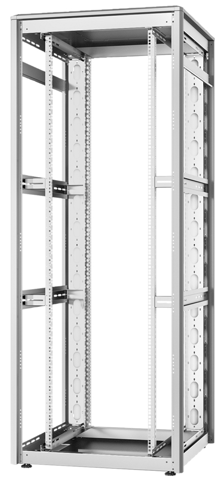 Armoire réseau 19" Unique - cadre ouvert (arrière)
