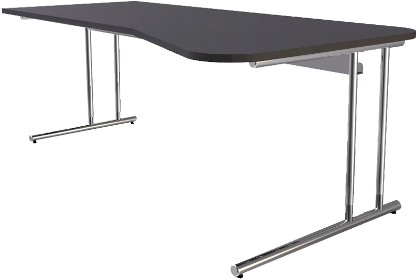 kerkmann Bureau pour PC ARTLINE, (L)1.950 mm, anthracite