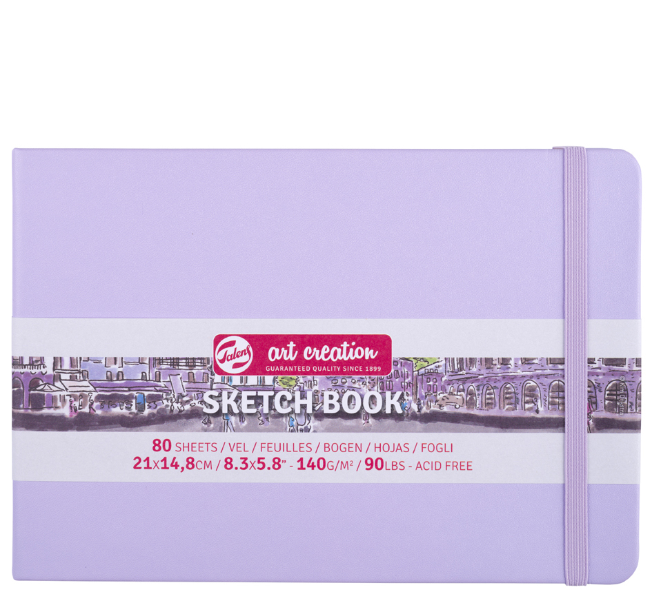Visuel de référence : carnet de croquis, violet pastel
