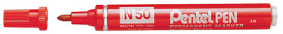 Pentel Marqueur permanent Pentel PEN N50, rouge