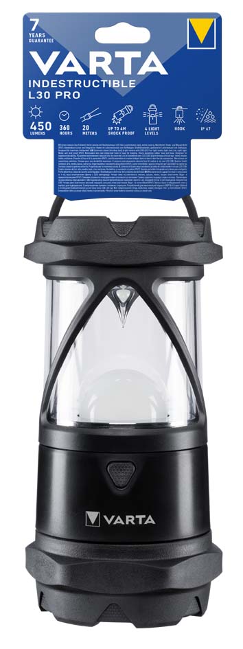 VARTA Lampe de camping 'Indestructible L30 Pro', noir
