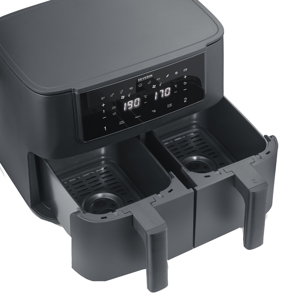 Friteuse double à air chaud FR 2463, ouvert