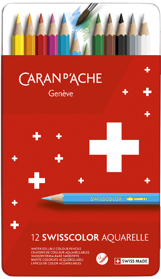 CARAN D'ACHE Crayons de couleur SWISSCOLOR Aquarelle