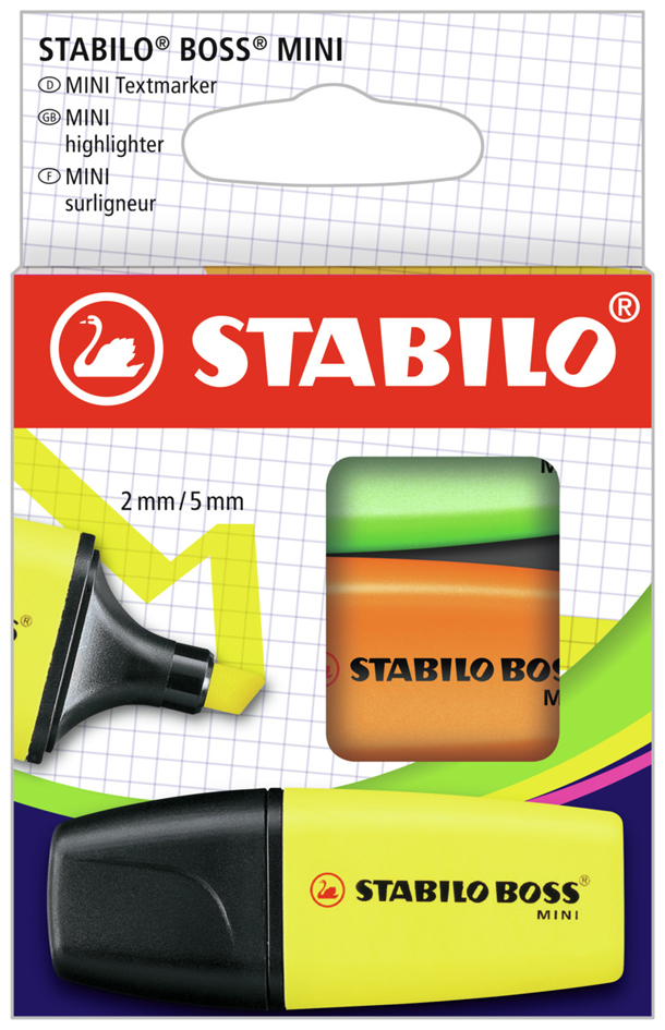 Surligneur BOSS® MINI - dans un étui en carton de 3 (55500657)